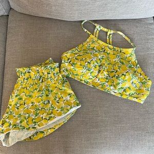 Lululemon lemon swim top & shorts